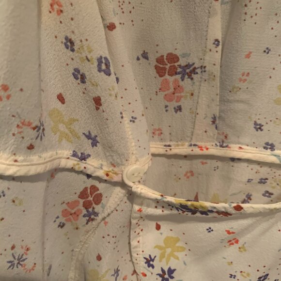 Meadow Rue by Anthropologie Bon Voyage Floral Wrap Blouse Size 4 - Picture 7 of 10